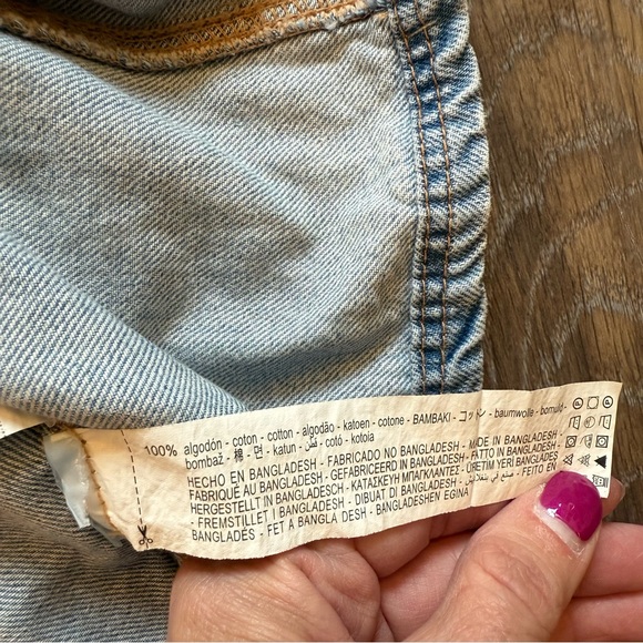 NWT Zara Denim Sleeves Dress Cowboy Snap Up Collared Concert SZ Small - Picture 8 of 11